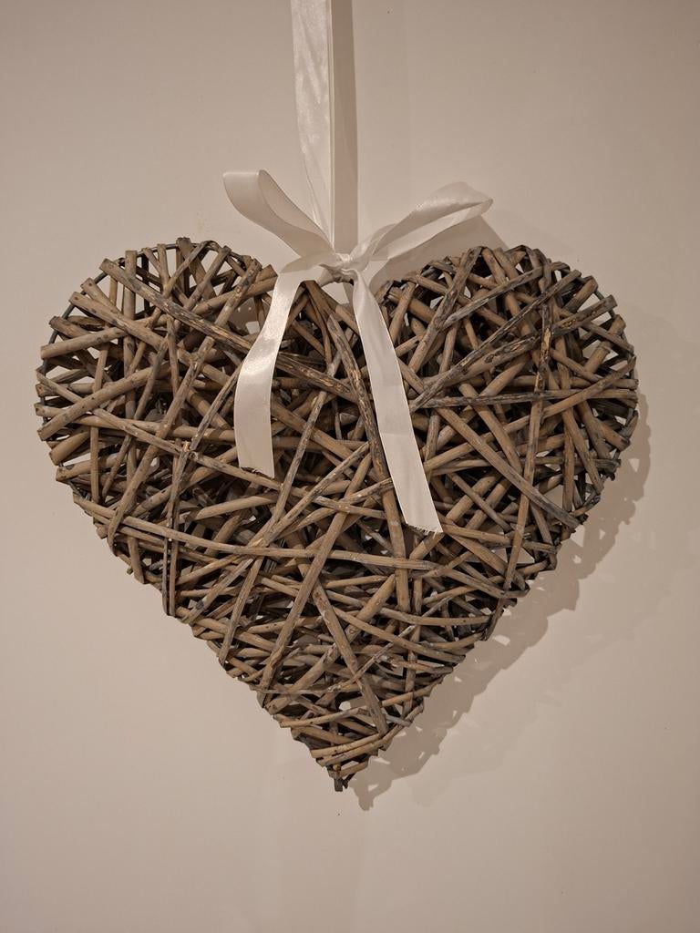 Wilgentenen Hart - 35x35 cm - Decoratief, Ophalen of Verzenden, Zo goed als nieuw