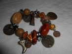 Mooie armband van SARI (meer sieraden van Sari te koop), Ophalen of Verzenden, Zo goed als nieuw, Bruin, Overige materialen