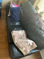 2 lederen banken, Ophalen, Zo goed als nieuw, 75 tot 100 cm
