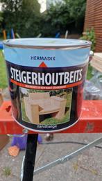 Hermadix Steigerhoutbeits Zandbeige 2500ml, Doe-het-zelf en Verbouw, Verf, Beits en Lak, Beige, Nieuw, Beits, Ophalen of Verzenden