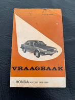 ACTIE auto Boek handleiding Vraagbaak Honda Accord 1978 1980, Ophalen of Verzenden