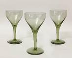 3 kristallen Art deco glazen, Antiek en Kunst, Antiek | Glas en Kristal, Ophalen