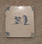 Antieke wandtegel Engel, Ophalen of Verzenden