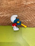 Smurfen smurf met lange fluit en rode jas, Ophalen of Verzenden, Zo goed als nieuw, Verschillende Smurfen