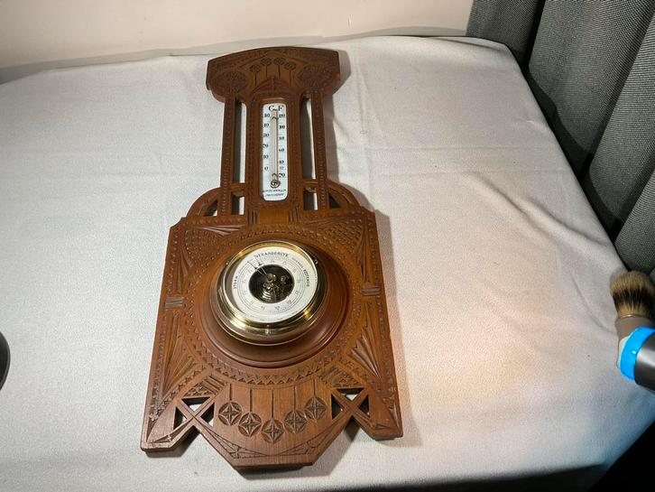 Zeer fraaie en grote oude SINDERAM BAROMETER, Audio, Tv en Foto, Weerstations en Barometers, Gebruikt, Barometer, Ophalen of Verzenden