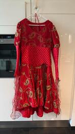Carnavalsjurk rood/goud maat 40, Maat 38/40 (M), Carnaval, Ophalen of Verzenden, Zo goed als nieuw