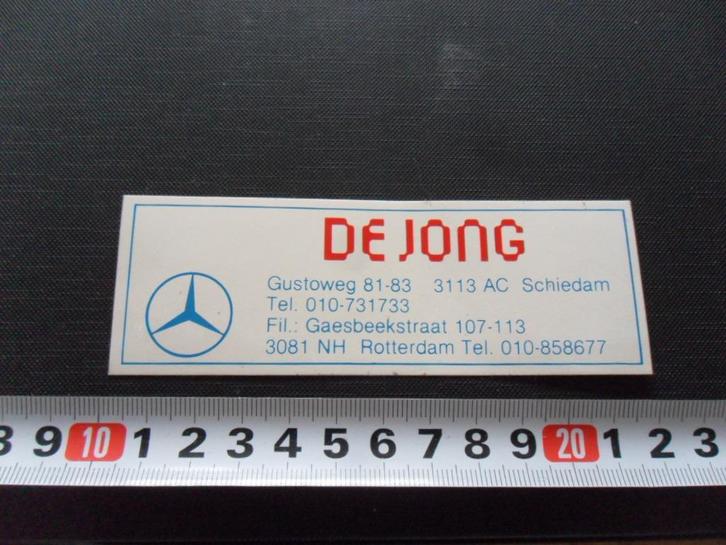 sticker schiedam rotterdam MERCEDES DE JONG, Verzamelen, Stickers, Zo goed als nieuw, Ophalen