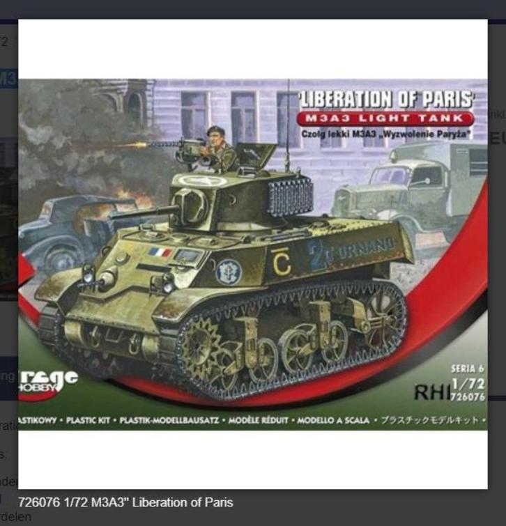 Bouwpakket Mirage-Hobby Mirage 726076 1/72 M3A3'' Liberati, Hobby en Vrije tijd, Modelbouw | Auto's en Voertuigen, Nieuw, Overige typen