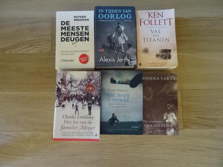 6 Romans : Alexis Jenni-Rutger Bregman-Elliot Perlman-Charle, Boeken, Romans, Zo goed als nieuw, Wereld overig, Verzenden
