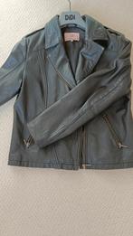 Leren damesjasje, Ophalen, Zo goed als nieuw, Maat 38/40 (M), Zwart