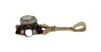 Antieke diamant roos solitair 14k gouden ketting hanger, Ophalen of Verzenden, Goud, Hanger, Met edelsteen