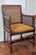 Antieke bergère stoel met rieten rug- en zijpanelen ca.1900, Ophalen