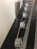 Moderne RVS LED Hanglamp, Huis en Inrichting, Lampen | Spots, Ophalen, Zo goed als nieuw, Metaal of Aluminium, Led