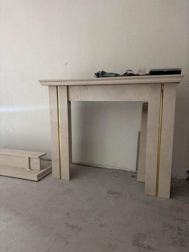 Marmeren schouw, Huis en Inrichting, Kachels, Gebruikt, Gaskachel, Gas, Ophalen