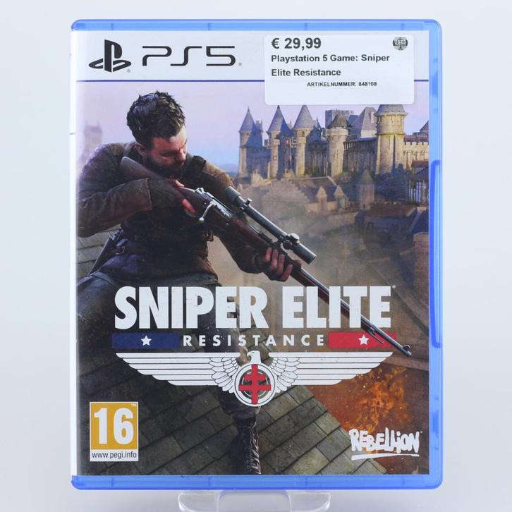 Playstation 5 Game: Sniper Elite Resistance, Spelcomputers en Games, Games | Sony PlayStation 5, Zo goed als nieuw