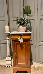 Antiek houten nachtkastje met marmer blad, hal kastje, Ophalen, Info@ilfienile.nl, Zo goed als nieuw, Il fienile