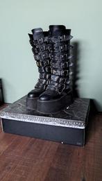 Demonia Damned-318 - maat 37, Hoge laarzen, Zwart, Ophalen of Verzenden, Zo goed als nieuw