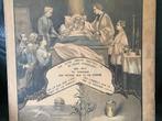 Oude schoolplaat godsdienst Het heilig oliesel, Antiek en Kunst, Ophalen of Verzenden