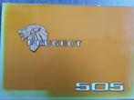 Peugeot 505 handleiding/ instructieboek, Ophalen of Verzenden