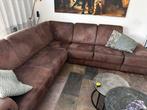Bruine Hoekbank + Hocker - Comfortabel 2ekans, Ophalen, Overige materialen, 250 tot 300 cm, Gebruikt