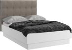 Lugano Bed BoConcept 160 x 200 met Leren Hoofdbord, Huis en Inrichting, Slaapkamer | Bedden, Ophalen, Wit, Design, Tweepersoons