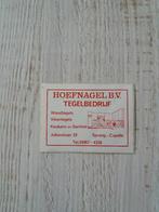 stickertje HOEFNAGEL B.V. TEGELBEDRIJF te Sprang - Capelle, Ophalen of Verzenden, Zo goed als nieuw, Bedrijf of Vereniging