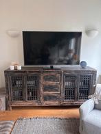 Dressoir - 2 meter breed, kleur hout/zwart, Huis en Inrichting, Kasten | Dressoirs, Ophalen, Zo goed als nieuw, 200 cm of meer