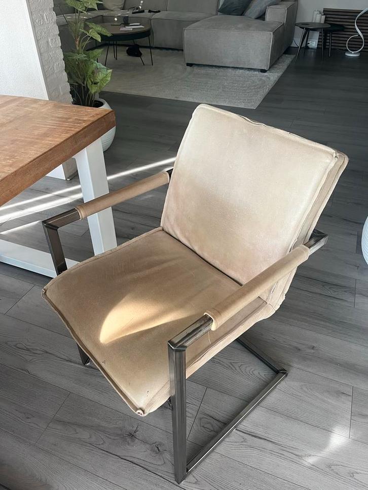 Eettafelstoelen - Set van 6 Stuks, Huis en Inrichting, Stoelen, Gebruikt, Vijf, Zes of meer stoelen, Metaal, Overige kleuren, Ophalen