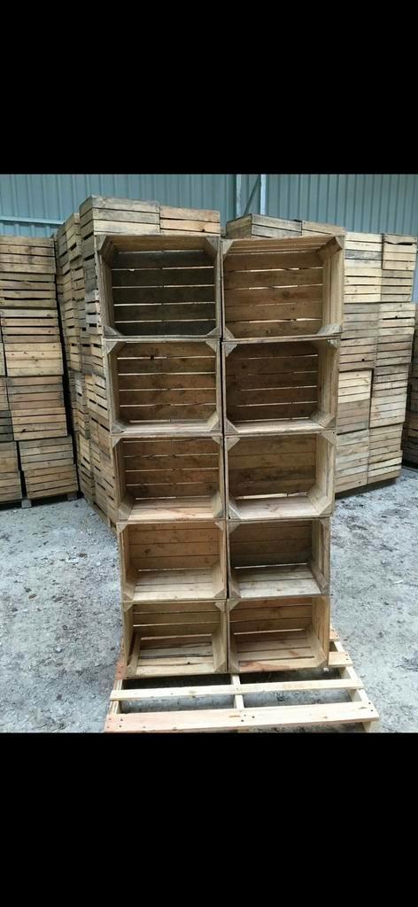 Fruitkisten / veilingkisten / appelkisten beste prijs NL, Huis en Inrichting, Woonaccessoires | Kisten, Gebruikt, Minder dan 50 cm