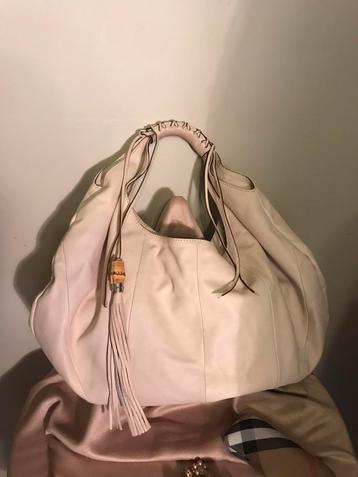 MOCCIO ITALIAANSE LEATHER BAG ECRU beschikbaar voor biedingen
