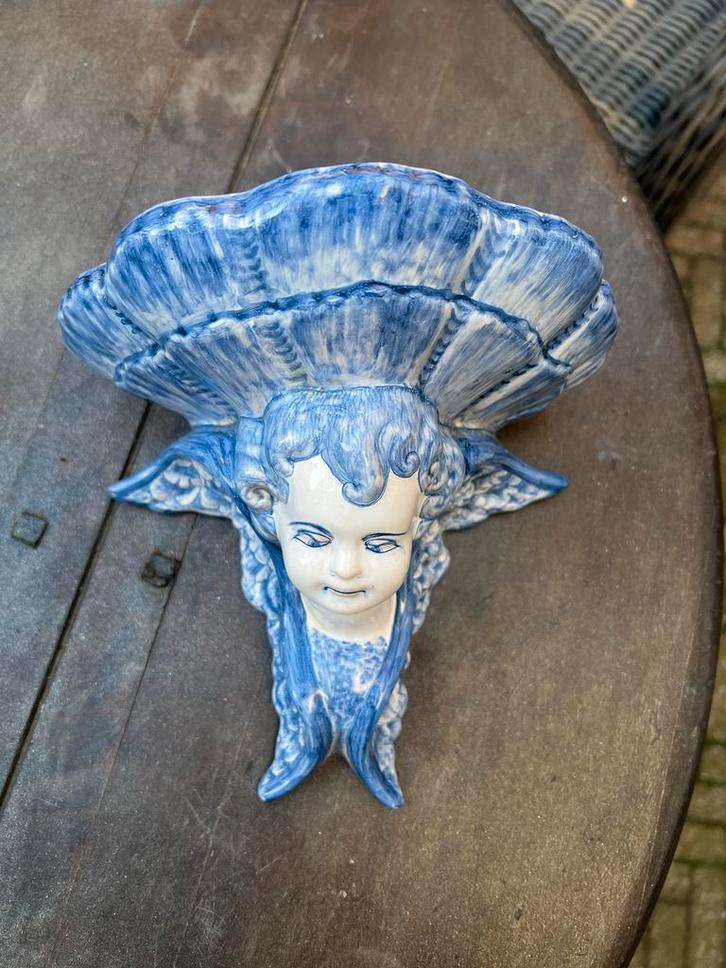 Oude Wandconsole met Engel, Huis en Inrichting, Woonaccessoires | Wanddecoraties, Zo goed als nieuw, Ophalen of Verzenden