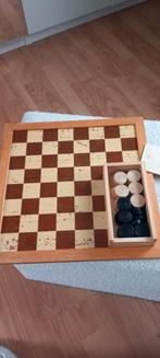 Dambord/Schaakbord met Damstenen, Een of twee spelers, Ophalen of Verzenden, Gebruikt