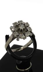 Diamanten luxe 14k wit gouden dames rozet ring entourage, Sieraden, Tassen en Uiterlijk, Ringen, Voordeelsieraden, Ophalen of Verzenden