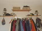 Wand Kapstok van metaal en hout (3 planken + 1 kledingroede), Huis en Inrichting, Ophalen, Gebruikt, Hout, Wandkapstok