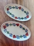 2 Boerenbont Schalen - 24,5 x 14 cm, Ophalen, Gebruikt, Schaal of Schalen, Aardewerk