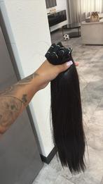 200 gram flat weft volume extensions 1B donkerbruin zwart., Ophalen of Verzenden, Zo goed als nieuw, Pruik of Haarverlenging
