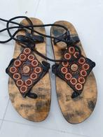 Maat 38 sandalen teenslippers sandalen zwart bruin, Kleding | Dames, Schoenen, Zwart, Zo goed als nieuw, Sandalen of Muiltjes