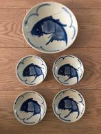 Japanse Chinese grote schaal kleine schalen Keramiek Koi vis, Ophalen of Verzenden, Zo goed als nieuw