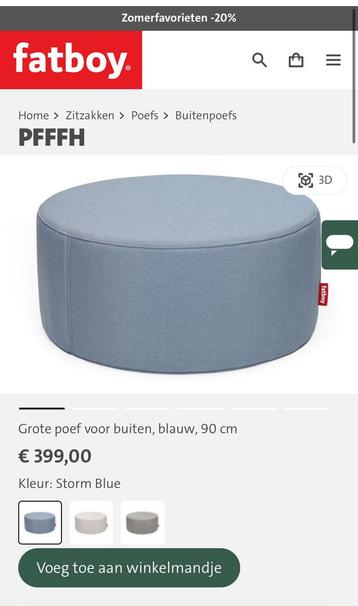 Poef van Fatboy voor binnen en buiten nieuw!!! beschikbaar voor biedingen