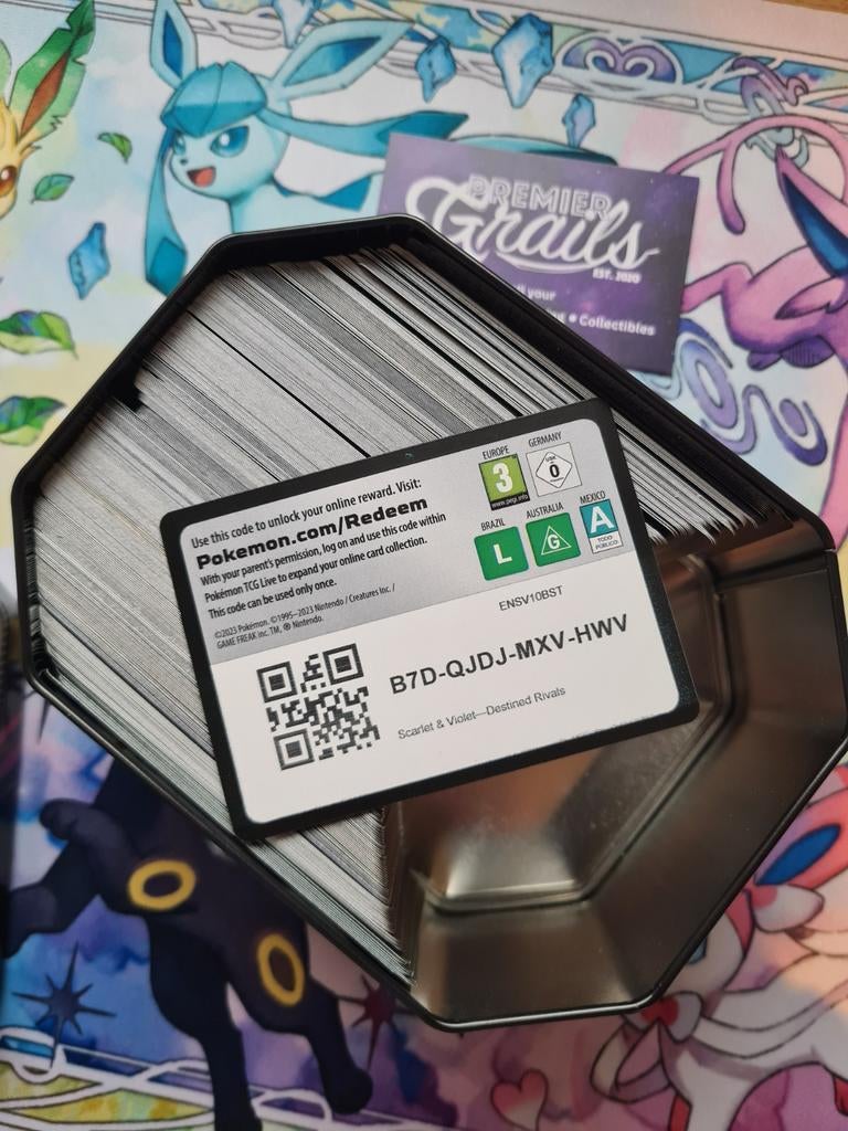 Pokémon Tin met Code Kaarten, Ophalen of Verzenden, Zo goed als nieuw, Meerdere kaarten