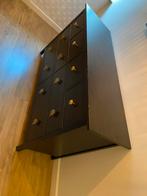 Ikea Hemnes Commode Zwart - Gouden Handgrepen, Kinderen en Baby's, Kinderkamer | Commodes en Kasten, Ophalen, 100 cm of meer, Zo goed als nieuw