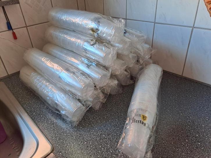 Plastic bierbekers Hertog Jan 0,25, Verzamelen, Biermerken, Nieuw, Overige typen, Hertog Jan, Ophalen of Verzenden