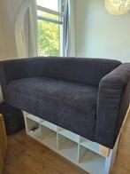 Zwarte IKEA 2-zitsbank, Ophalen, Gebruikt, Ribstof, 150 tot 200 cm