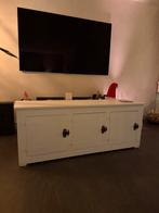 Houten TV Meubel - Wit, Ophalen, Gebruikt, 150 tot 200 cm, Landelijk
