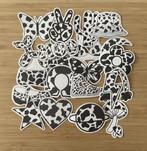 Koe print, zwart en wit stickers, Verzenden, Nieuw, Meerdere stickers