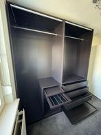 2 zwarte IKEA PAX kasten met verlichting en luxe indeling –, Huis en Inrichting, Ophalen, 100 tot 150 cm, 200 cm of meer, Zo goed als nieuw