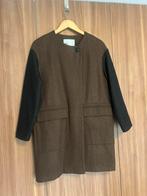 Wollen Damesmantel Bruin/Zwart - Nieuw!, Kleding | Dames, Jassen | Winter, Ophalen of Verzenden, Nieuw, Maat 36 (S), Bruin