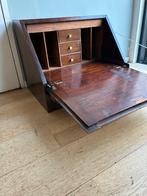 Antiek klein wand secretaire burootje hout, Ophalen, Zo goed als nieuw