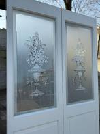 Set schuif / en-suite deuren met geëtst glas 220x119cm., Ophalen