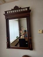 Antieke Spiegel met Houten Lijst, Ophalen, Gebruikt, 100 tot 150 cm, 75 tot 100 cm